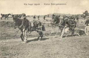 Osztrák-magyar katonák kis hegyi ágyúkat vontatnak lovakkal / Kleine Gebirgskanonen / Austro-Hungarian K.u.K. soldiers with mountain troop cannons + K.u.K. Sanitätsfelddepot No. 3. (EK)