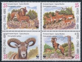 WWF: Cyprus Mouflon block of 4, WWF: Ciprusi vadjuh négyestömb