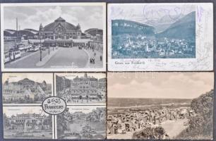 9 db RÉGI német városképes lap / 9 pre-1945 German town-view postcards
