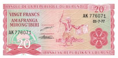 Burundi 1970.4.01. 10Fr + 1977.7.01. 20Fr + 1989.10.01. 20Fr T:I