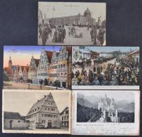 16 db RÉGI német városképes lap / 16 pre-1945 German town-view postcards