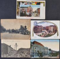 7 db RÉGI lengyel és ukrán városképe lap / 7 pre-1945 Polish and Ukrainian town-view postcards