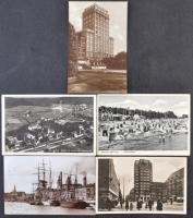 5 db RÉGI német városképes lap / 5 pre-1945 German town-view postcards;