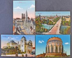 7 db RÉGI német városképes lap / 7 pre-1945 German town-view postcards;