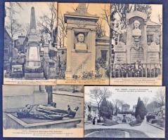 Paris, Pere-Lachaise / famous tombs - 15 pre-1945 postcards