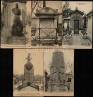 Paris, Pere-Lachaise / famous tombs - 15 pre-1945 postcards
