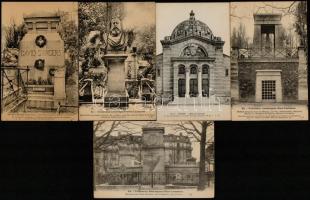 Paris, Pere-Lachaise / famous tombs - 15 pre-1945 postcards