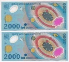 Románia 1999. 2000L "Napfogyatkozás" (10x) közte 2db sorszámkövető T:I-III
Romania 1999. ...
