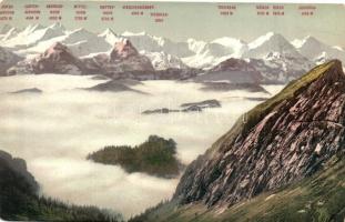 4 db RÉGI svájci városképes lap / 4 pre-1945 Swiss town-view postcards