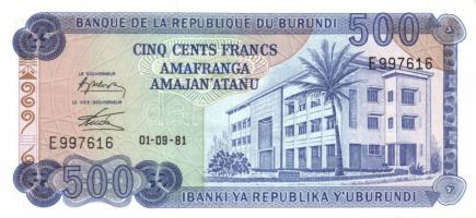 Burundi 1981.09.01. 500Fr T:I