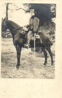 1916 Kozova (Galícia), Osztrák-magyar huszár katona felszerelésben / WWI Austro-Hungarian hussar. photo