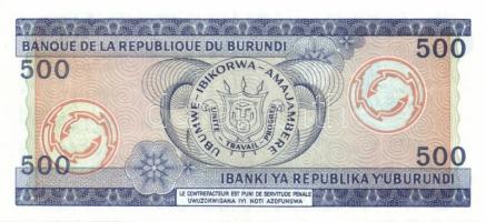 Burundi 1981.09.01. 500Fr T:I