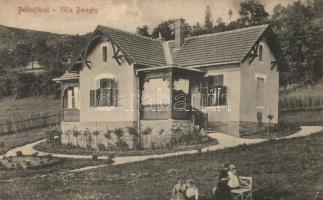 Bellus-fürdő, Belusské Slatiny Kúpele, Belusa; Villa Bereghy + Vörös Kereszt Kisegítő Kórház pecsét / villa (EK)