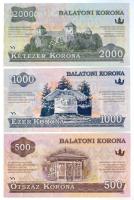 2012. 500K "Balatoni Korona" helyi pénz, "000000" sorszámmal, "MINTA" ...