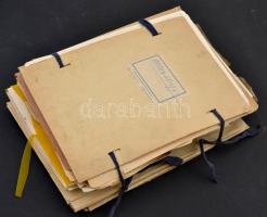 cca 1970-1980Különféle ipartörténeti jegyzetek, nyomtatványok gyűjteménye, részben mappákban, egy ré...