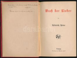Heinrich Heine: Buch der Lieder. Leipzig,é.n.,Gustav Fod, XII+296 p. Német nyelven. Korabeli illusztrált egészvászon-kötés, ajándékozási sorokkal.