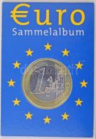 1992-2002. 12 ország euró érméi, kétlapos karton gyűjtőalbumban, a finn 1E és 20c kivételével teljes...