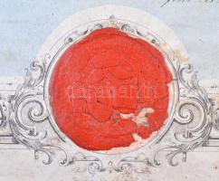 Rimabrézó 1852. "Rima-Murány Völgyi Vasmű Egyesület részvénye" egy egész részvény, kitöltv...