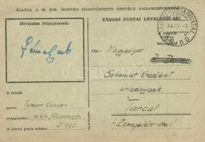 1944 Magyar katonai Húsvéti üdvözlet. kiadja a M. Kir. Honvéd Haditudósító Osztály Parancsnoksága / ...