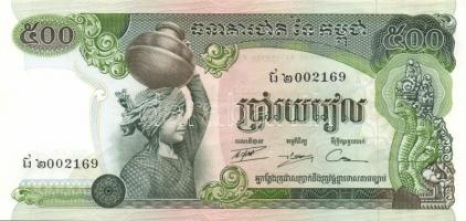 Kambodzsa 1973. 100R, 500R, 1000R T:I