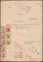 cca 1860-1930 10 db vegyes okmánybélyeges okmány és levél