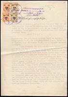 cca 1860-1930 10 db vegyes okmánybélyeges okmány és levél