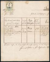 cca 1860-1930 10 db vegyes okmánybélyeges okmány és levél