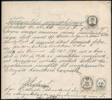 cca 1850-1870 10 db okmánybélyeges okmány, közötte 3 db CM-s /  10 documents with documents stamps i...