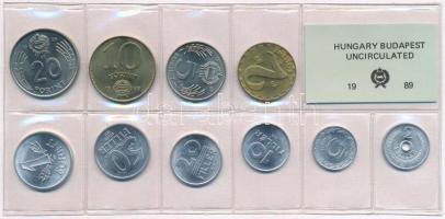 1989. 2f-20Ft (10xklf) érmés forgalmi sor fóliatokban T:1  Adamo FO22