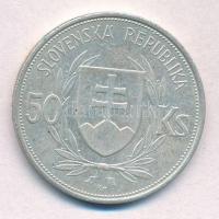 Szlovákia 1944. 50K Ag "Függetlenség 5. évfordulója" T:1- Slovakia 1944. 50 Korun Ag &quot...