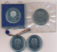 1980. 100Ft "Szovjet-magyar közös űrrepülés" (4x) T:PP,BU