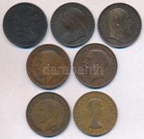 Nagy-Britannia 1863-1962. 1p Br (7xklf) T:2-,3 Great Britain 1863-1962. 1 Penny Br (7xdiff) C:VF,F