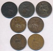 Nagy-Britannia 1863-1962. 1p Br (7xklf) T:2-,3
Great Britain 1863-1962. 1 Penny Br (7xdiff) C:VF,F