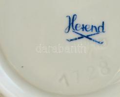 Herendi mokkás csésze és alj (4 db), kézzel festett, jelzett, hibátlan