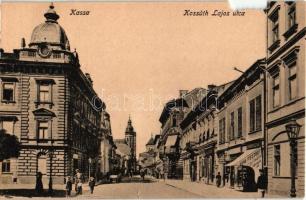 Kassa, Kosice; Kossuth Lajos utca, Bradovka Gyula üzlete / street, shops (b)