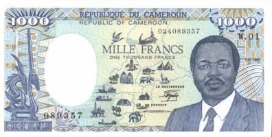 Kamerun 1985.01.1. 1000Fr T:I