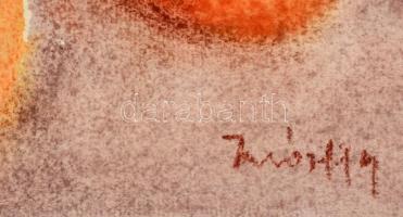 Márffy jelzéssel: Gyümölcs csendélet. Akvarell, papír, 21×31 cm