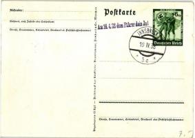 1938 Ein Volk, ein Reich, ein Führer! / Adolf Hitler, NS propaganda, map of Germany, So. Stpl