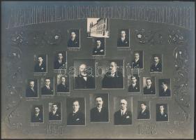 1928 és 1950 Eger, a Dobó István Gimnáziumban végzett növendékek és tanáraik kistablója, az egyik vi...