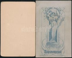 cca 1899 Más mint a többi, 2 db vizitkártya méretű fénykép, 10,5x6 cm