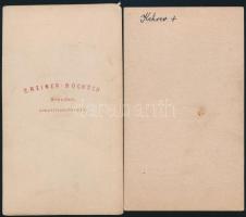 cca 1862 Vizitkártya méretű fényképek, 2 db vintage fotó, 10,5x6 cm
