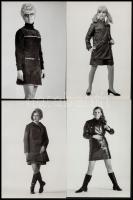1968 Divatfotók bőrszerkókról, 4 db vintage fotó, 17,5x12 cm