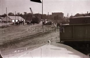 cca 1948 Teherautók tétele, 12 db vintage negatív Rózsa György (?-?) budapesti fotóriporter hagyaték...