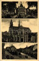 2 db régi történelmi magyar városképes lap: 1 Kassa és 1 Uzsok / 2 pre-1945 Historical Hungarian town-view postcards: 1 Kosice (+ 1938 Kassa visszatért So. Stpl.) and 1 Uzhok
