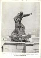 Budapest - 9 db régi városképes lap: köztéri szobrok