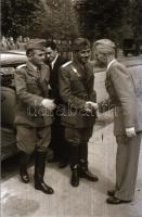 1948 Budapest, katonai ünnepség a budai várban, díszszázad, főtisztek, 24 db vintage negatív Rózsa G...