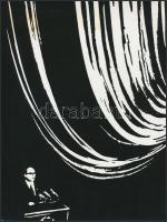cca 1980 Fodor Ferenc (?-?) soproni fotóművész hagyatékából ,,A szónok című vintage alkotás, a magyar fotográfia avantgarde korszakából, 24x18 cm