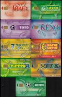 9 db szerencsejáték-motívumos telefonkártya (500 példány)