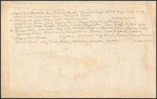 1926 Pomáz, műkedvelő színjátszók jelmezben, a kép hátoldalán soronként nevesítve minden szereplő, h...