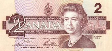 Kanada 1986. 2$ (2x) 2klf aláírással T:I